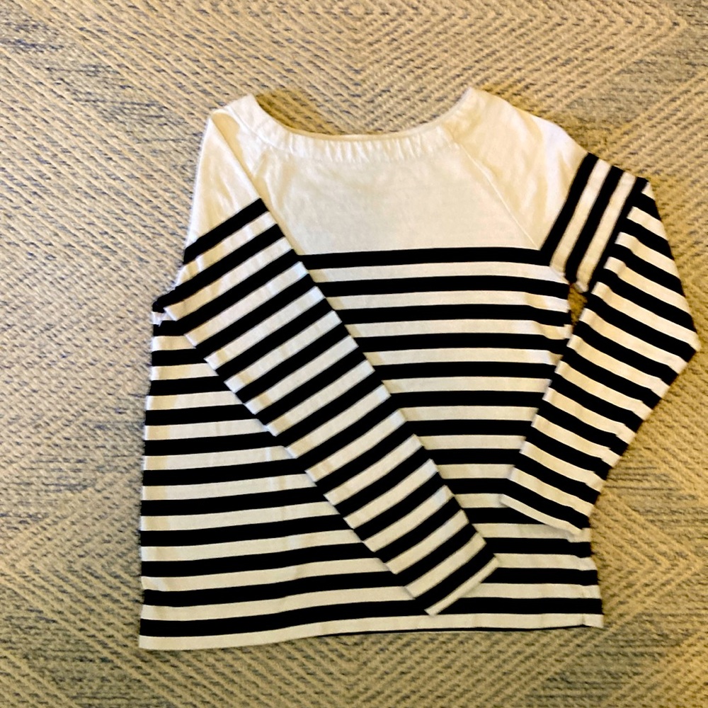 LOFT Scoop Neck Striped Shirt, Women’s Size S